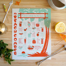 Load image into Gallery viewer, The Beachcomber cocktail menu screenprint