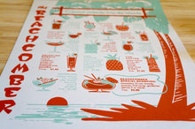 Load image into Gallery viewer, The Beachcomber cocktail menu screenprint