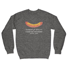 Load image into Gallery viewer, Wienerpeg, cheap and salty crewneck sweatshirt