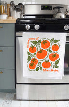 Load image into Gallery viewer, Tomatoes of Manitoba tea towel
