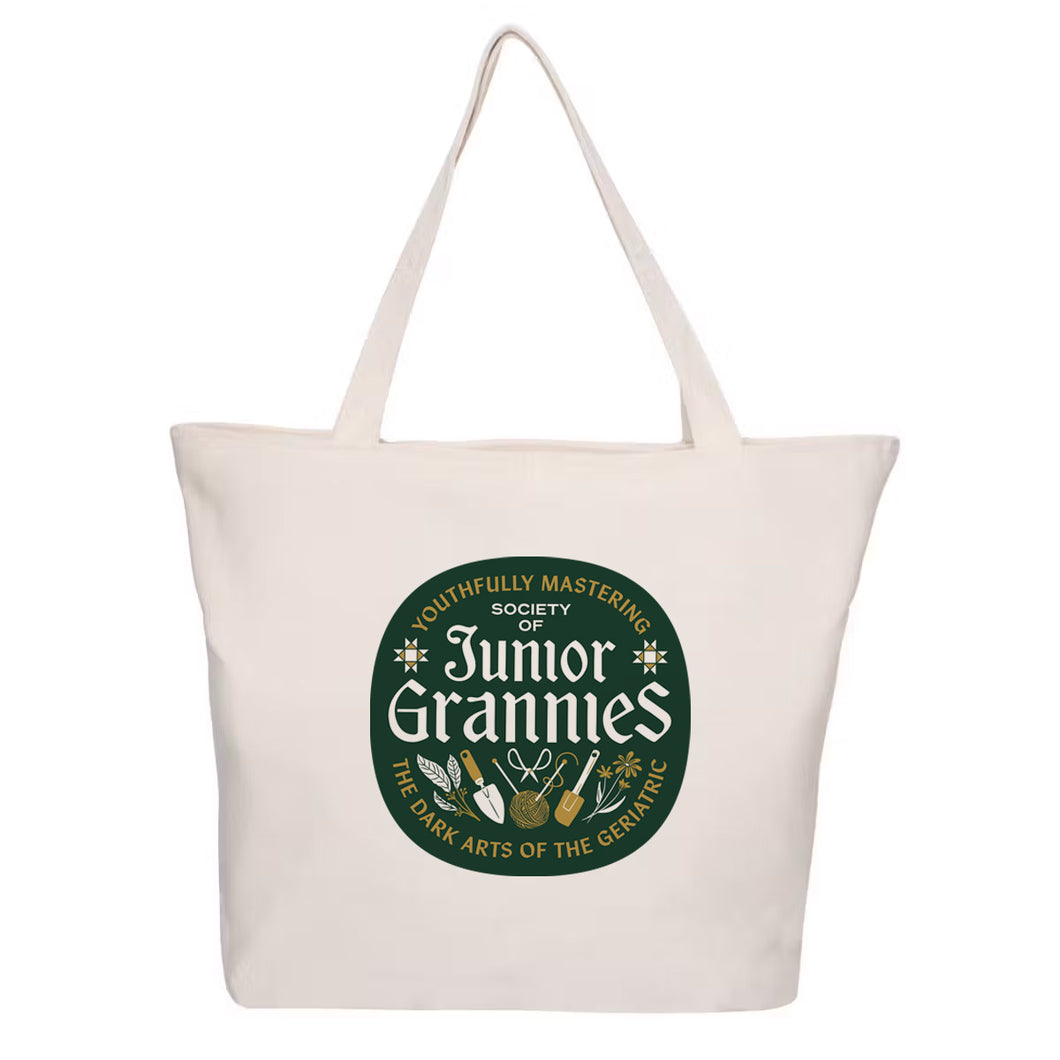 Society of Junior Grannies Zippered Project Totes