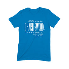 Load image into Gallery viewer, Winnipeg neighbourhoods: Charleswood t-shirts (Antique Sapphire)
