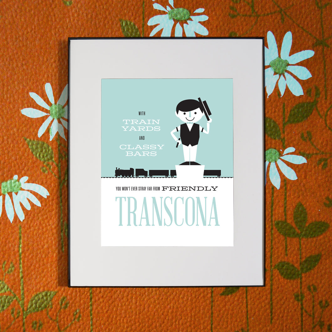 Transcona: train yards and classy bars print