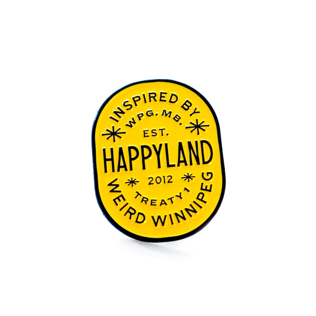 Happyland logo pin