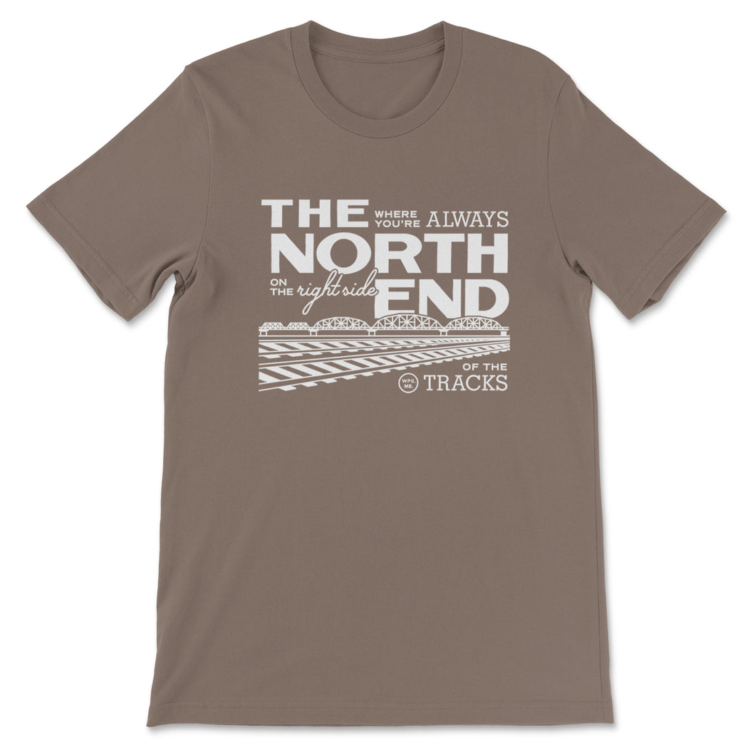 Winnipeg neighbourhoods: North End t-shirts (Pebble)