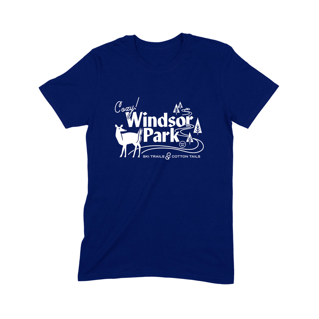 Winnipeg neighbourhoods: Windsor Park t-shirts (Blue)