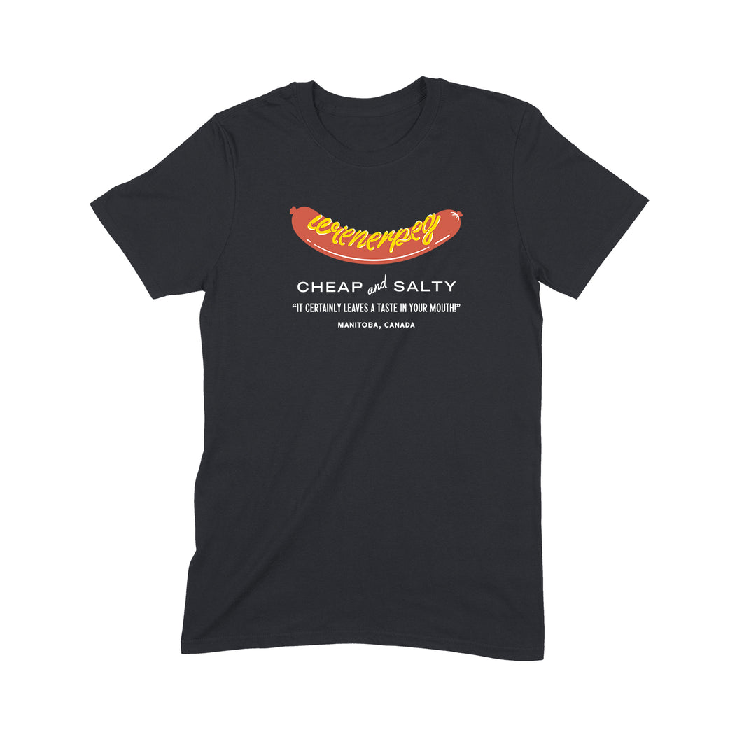Wienerpeg, cheap and salty t-shirt